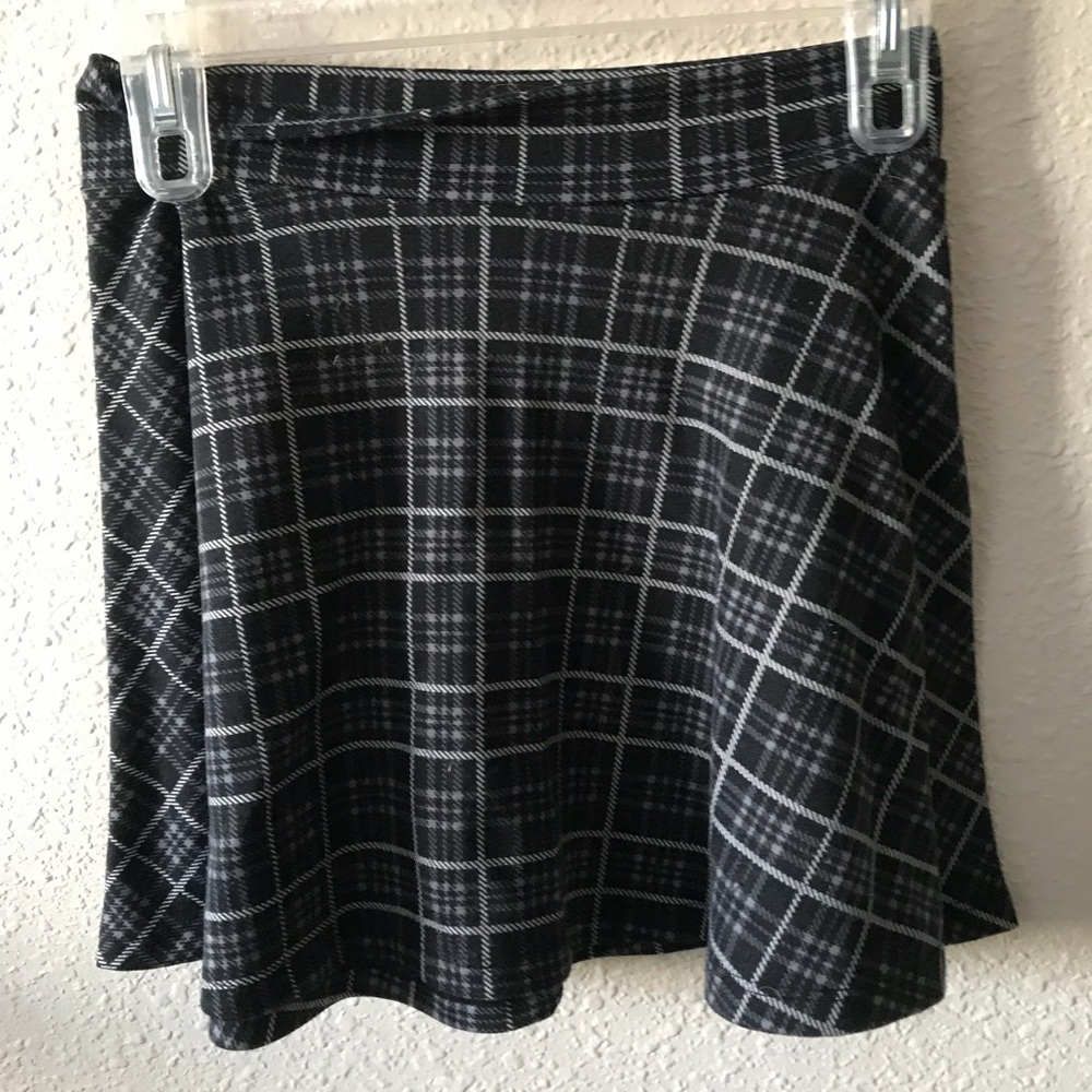 Short Plaid Skater Skirt